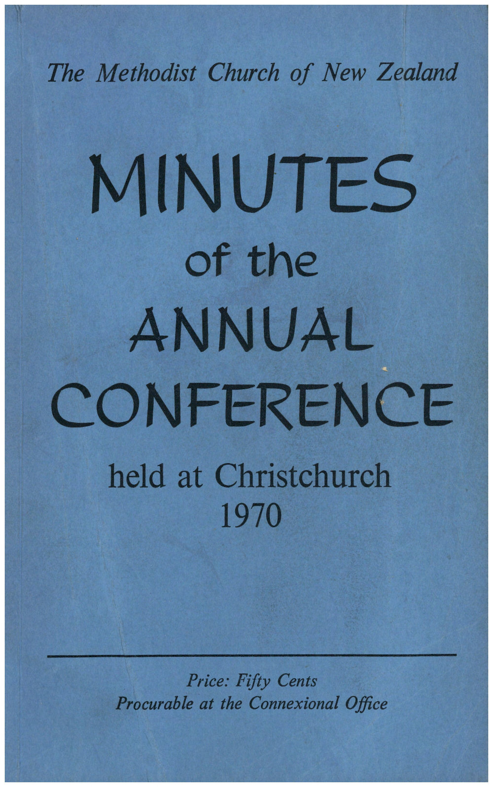 Methodist Church of New Zealand Conference Minutes 1970