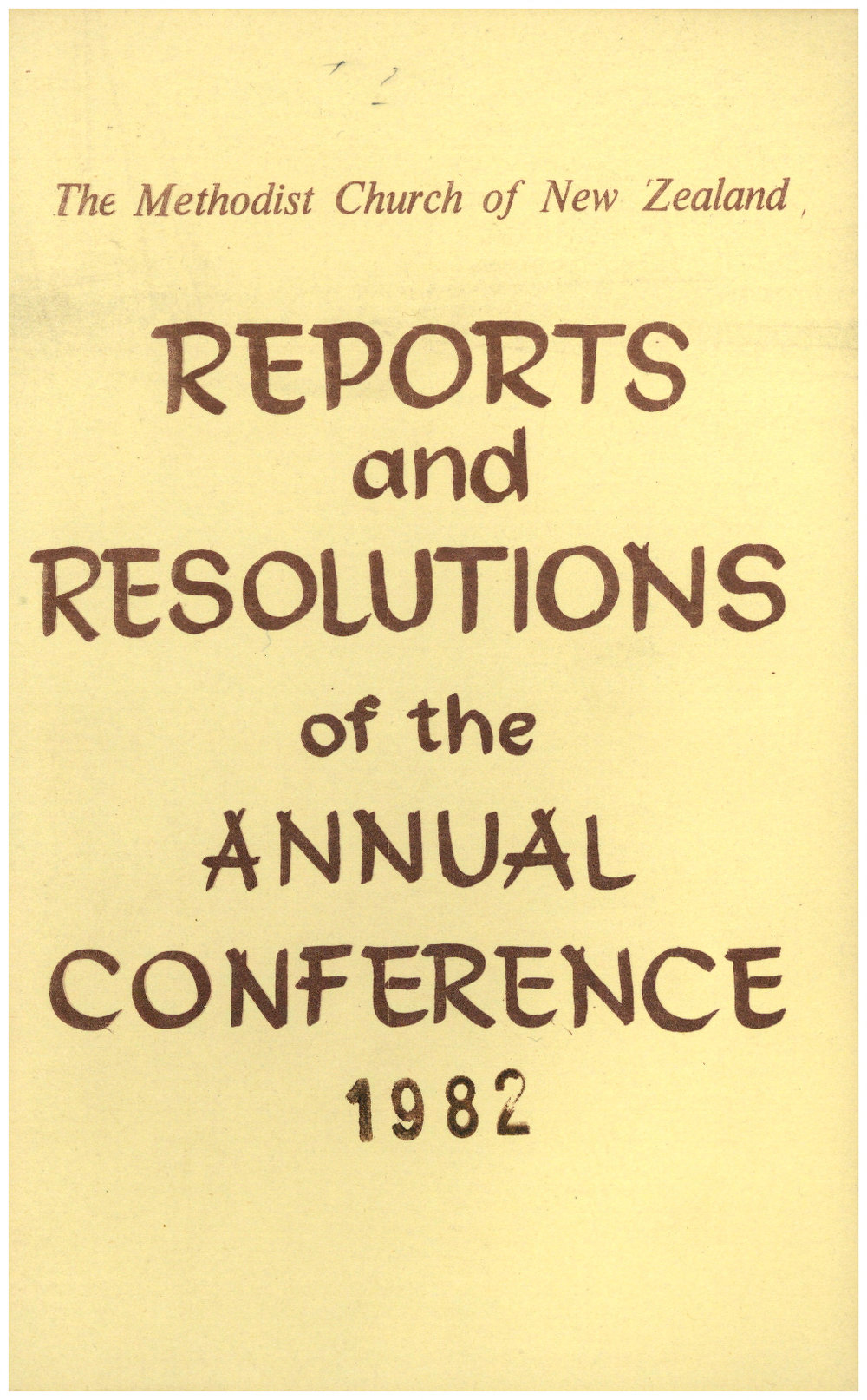 Methodist Church of New Zealand Conference Minutes 1982
