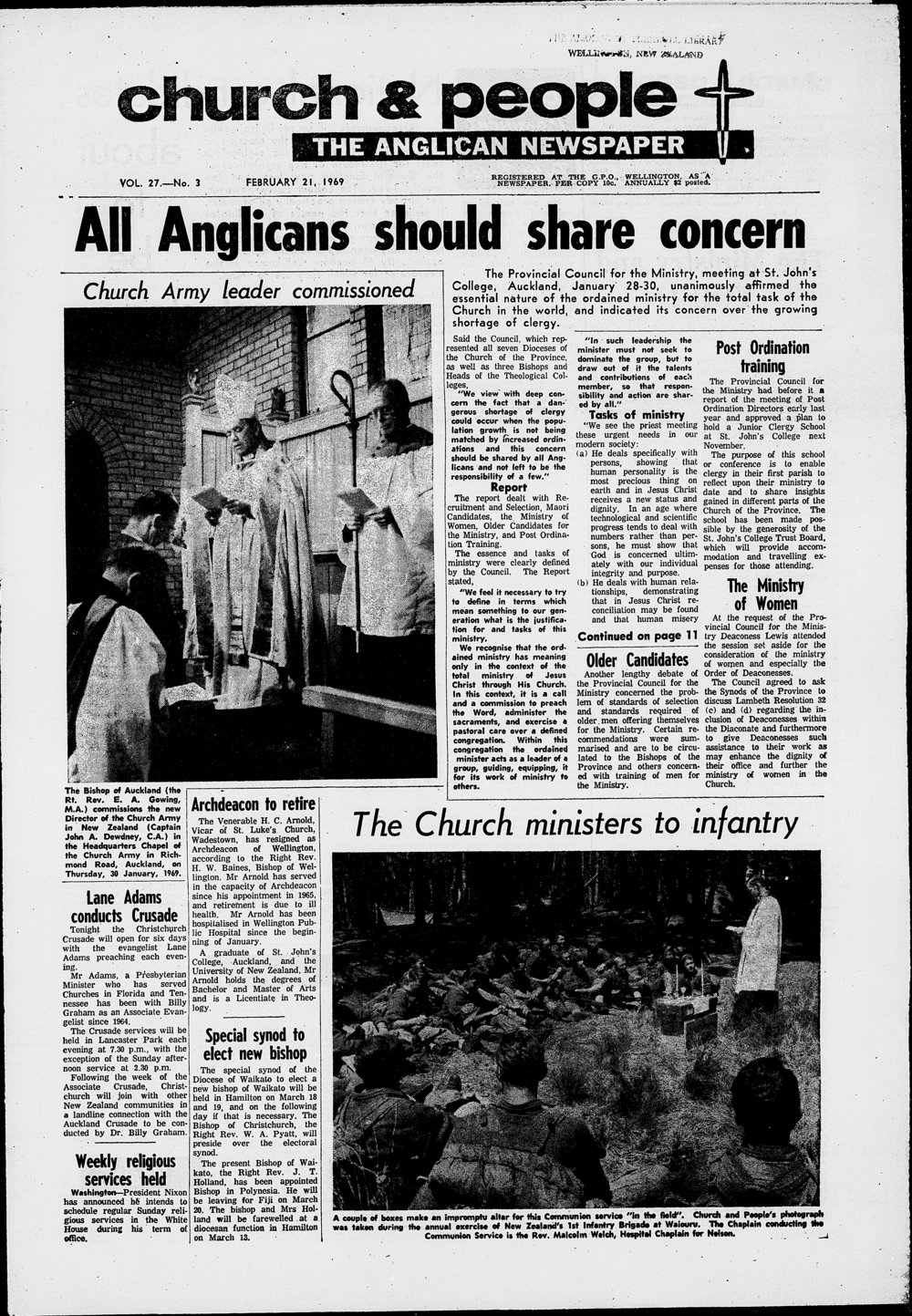 Church &amp; People: 21st February 1969