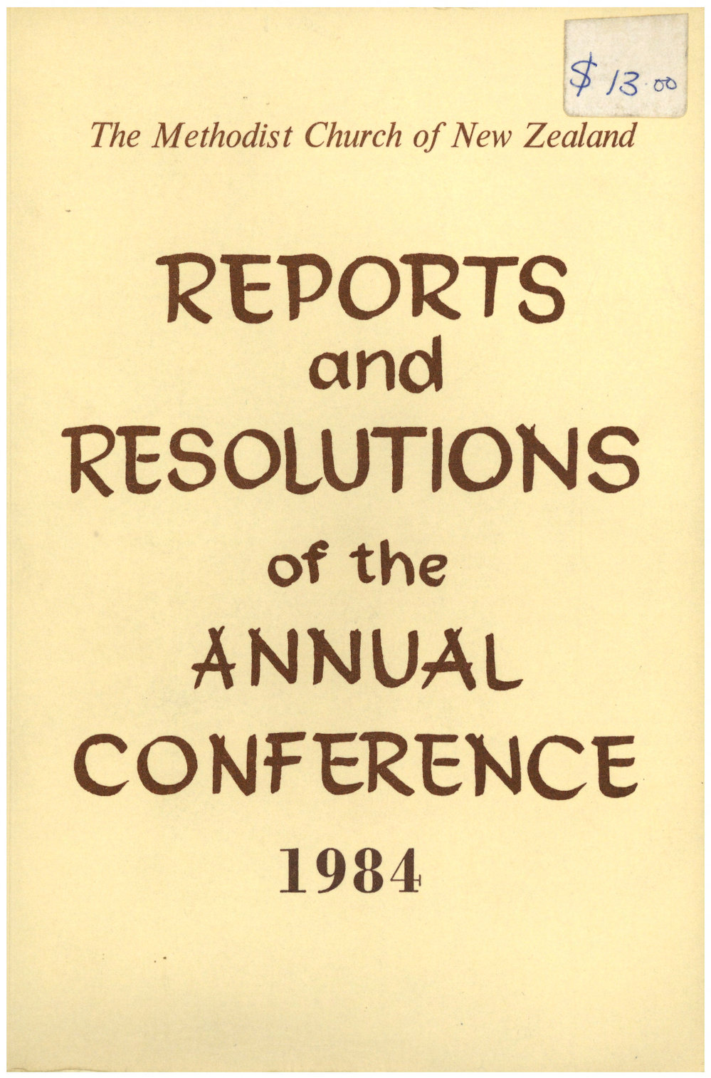 Methodist Church of New Zealand Conference Minutes 1984