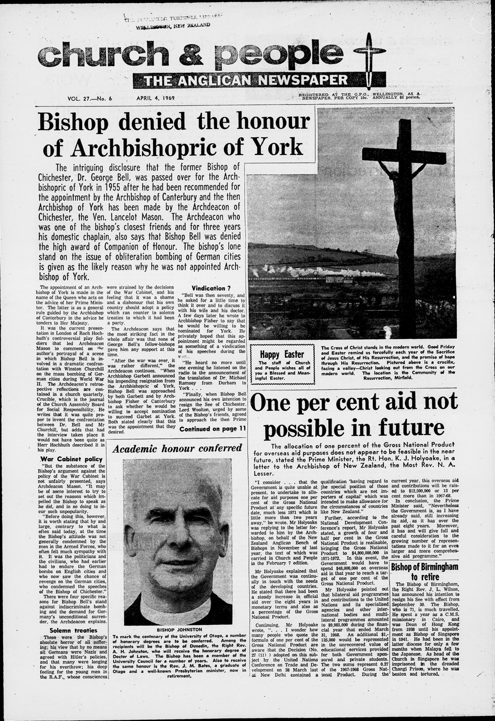 Church &amp; People: 4th April 1969