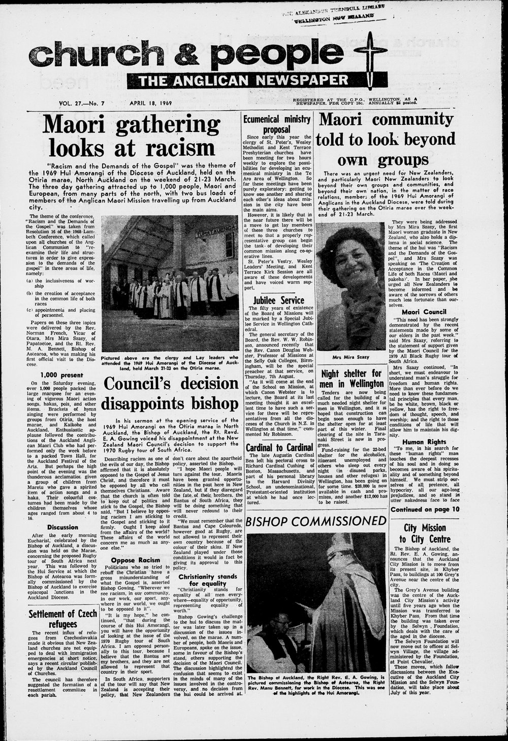 Church &amp; People: 18th April 1969