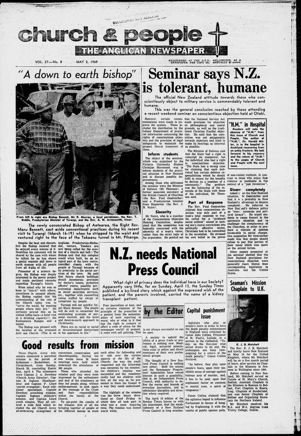 Church &amp; People: 2nd May 1969