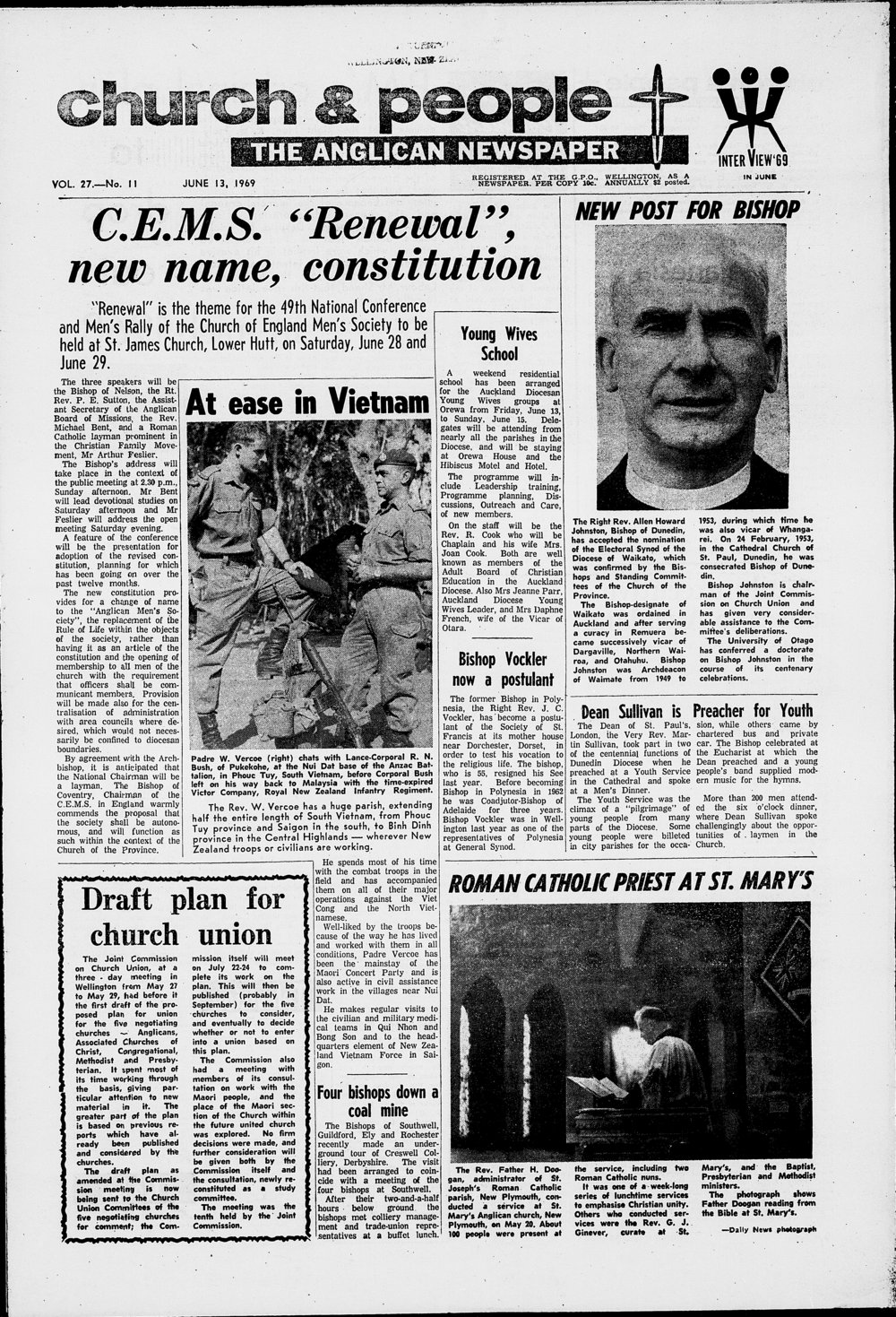 Church &amp; People: 13th June 1969