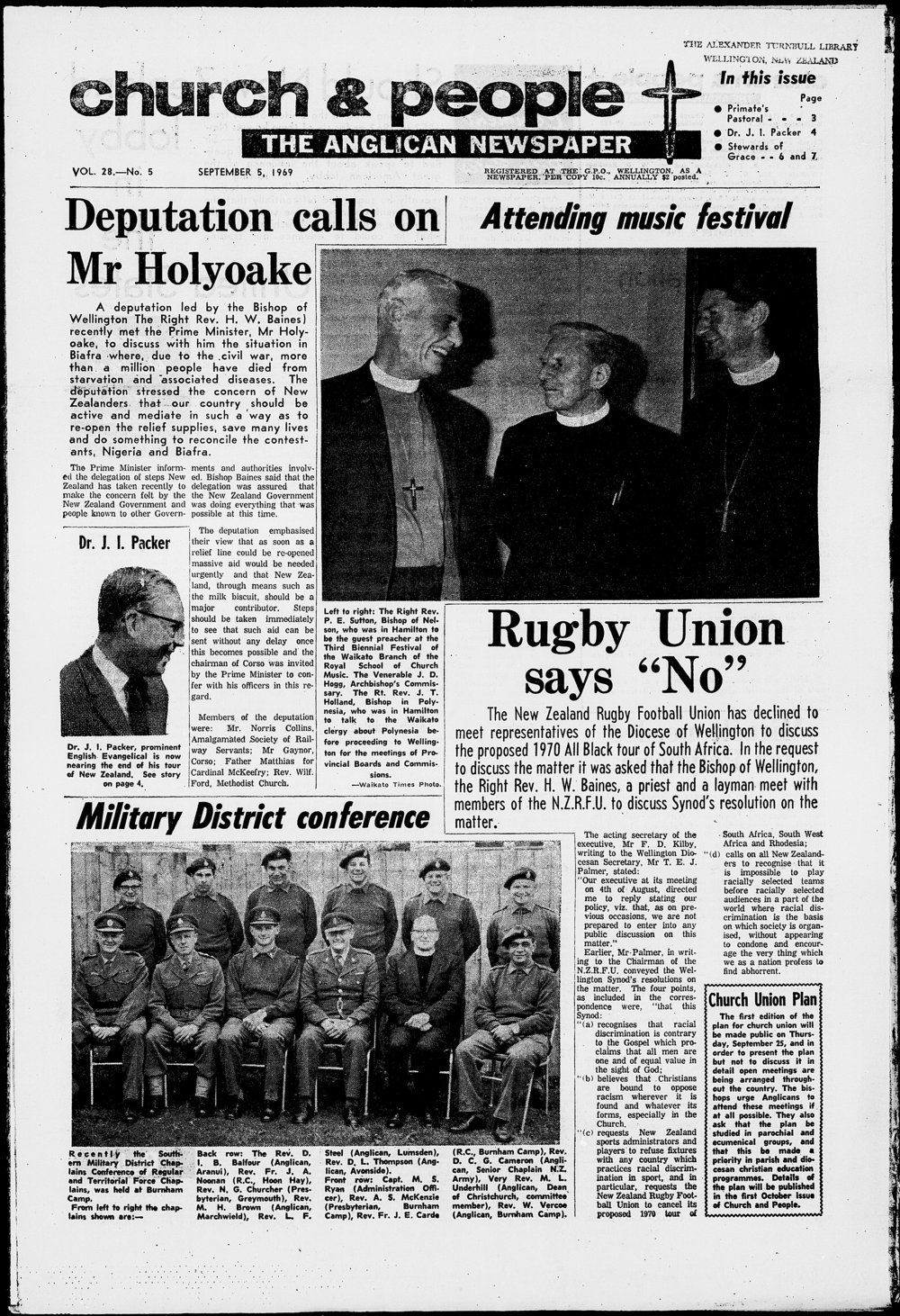 Church &amp; People: 5th September 1969