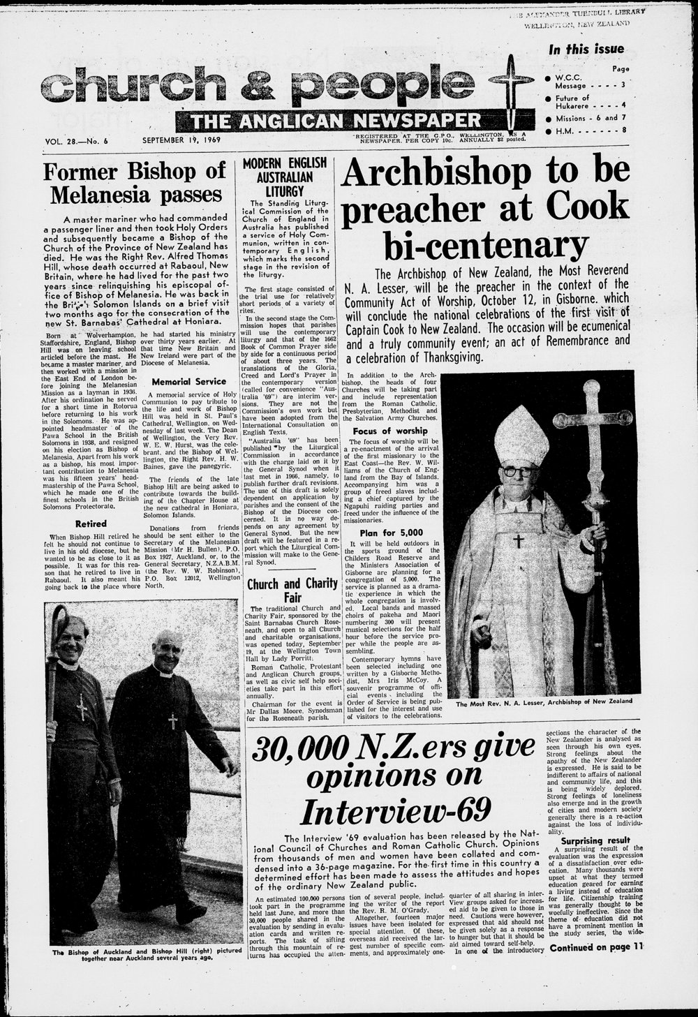 Church &amp; People: 19th September 1969