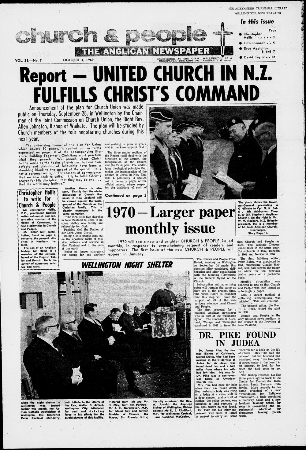 Church &amp; People: 3rd October 1969