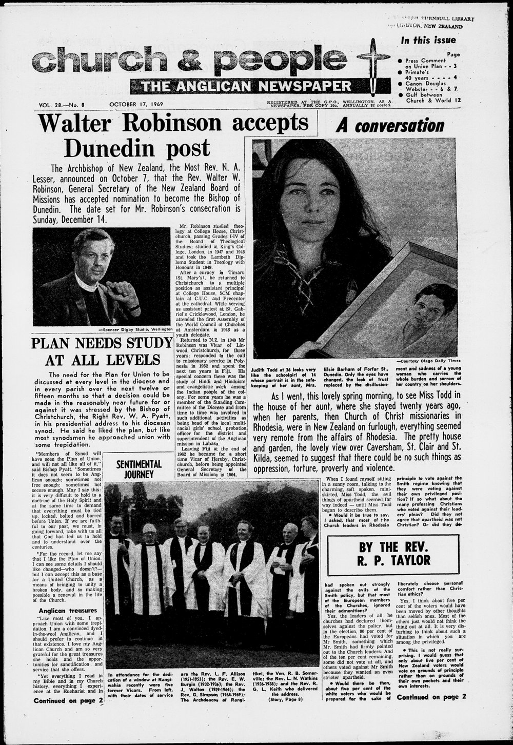 Church &amp; People: 17th October 1969