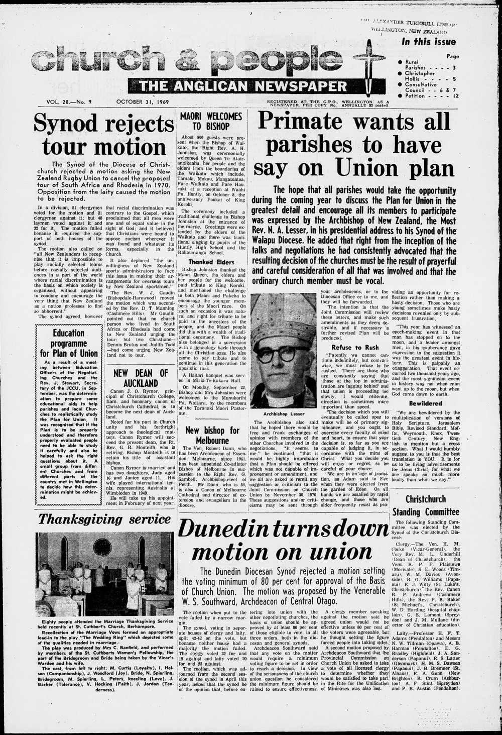 Church &amp; People: 31st October 1969