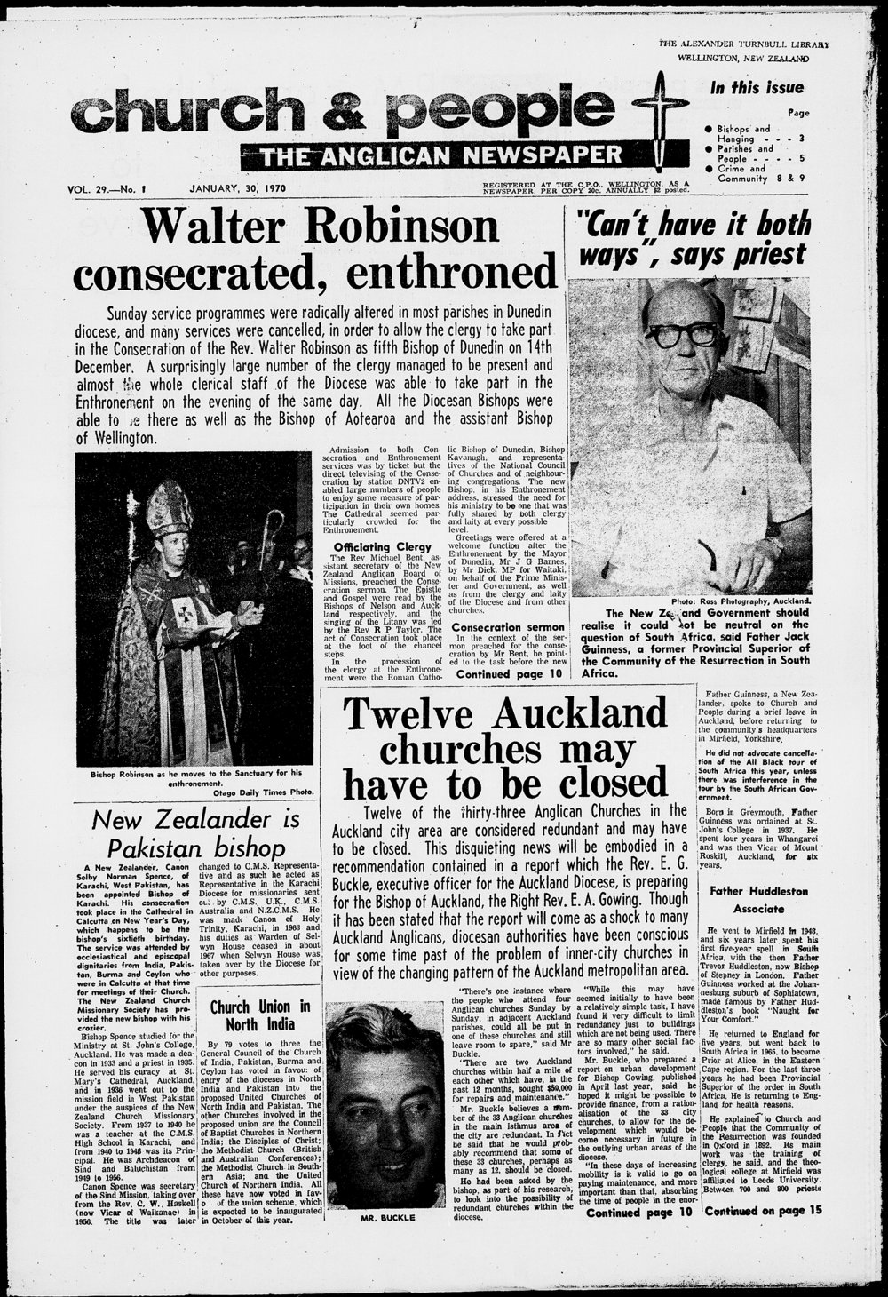 Church &amp; People: 30th January 1970