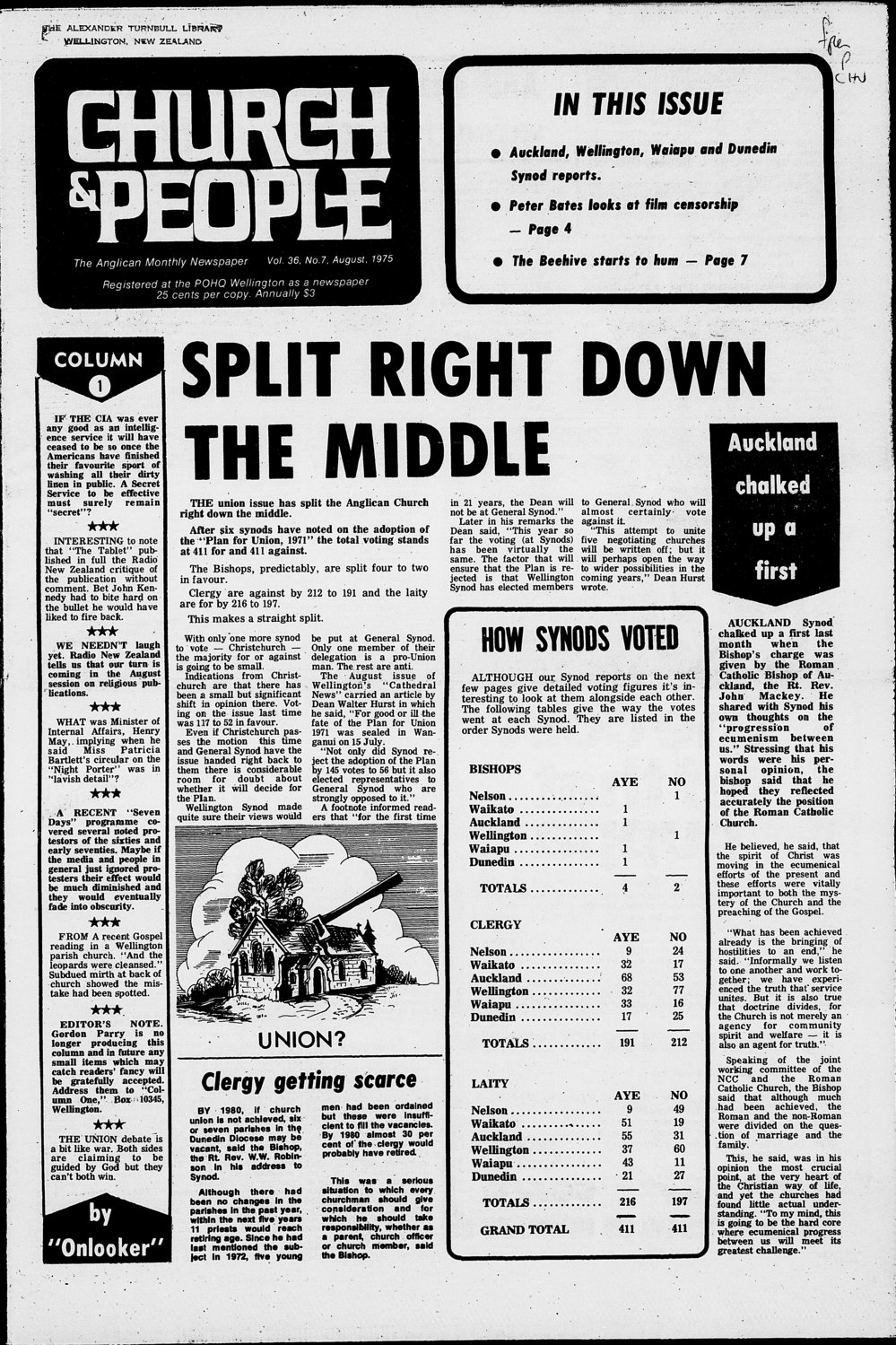 Church &amp; People: August 1975