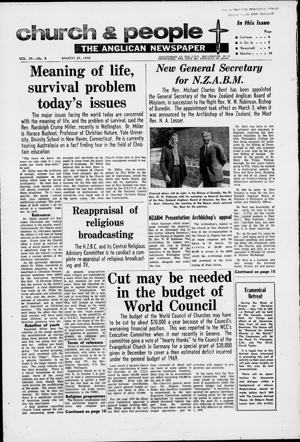 Church &amp; People: 27th March 1970