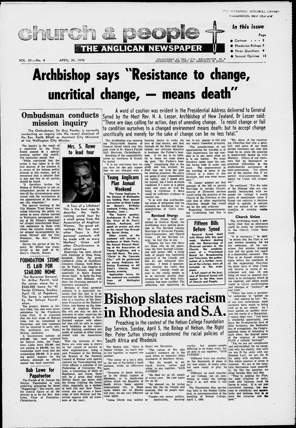 Church &amp; People: 24th April 1970