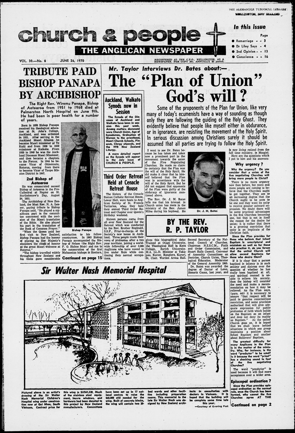 Church &amp; People: 26th June 1970