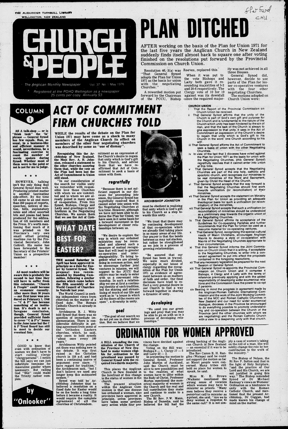 Church &amp; People: May 1976