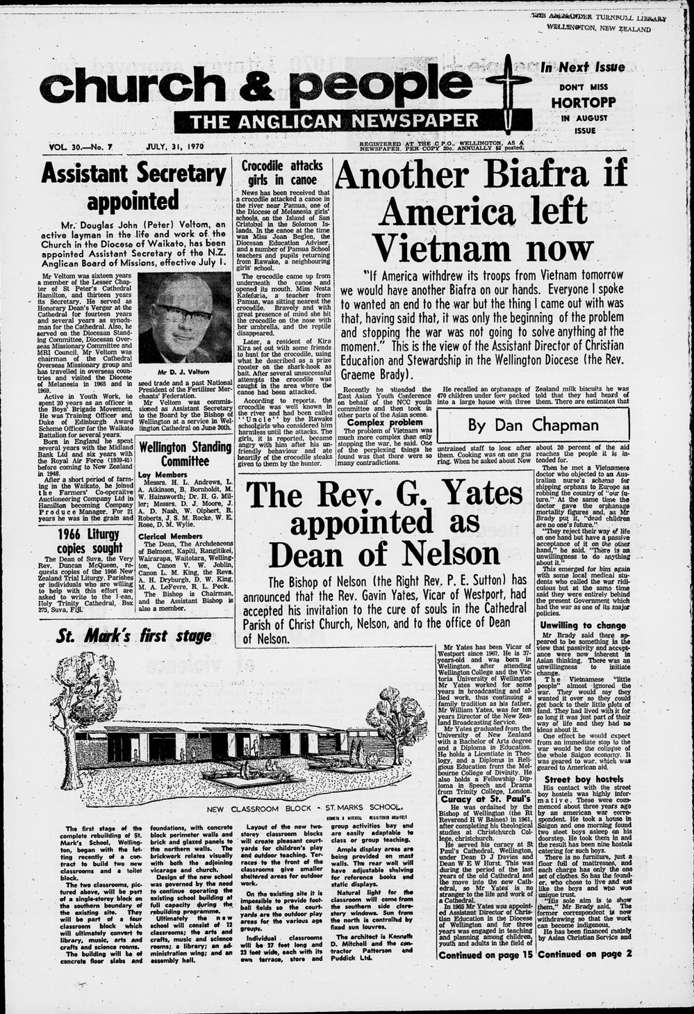 Church &amp; People: 31st July 1970