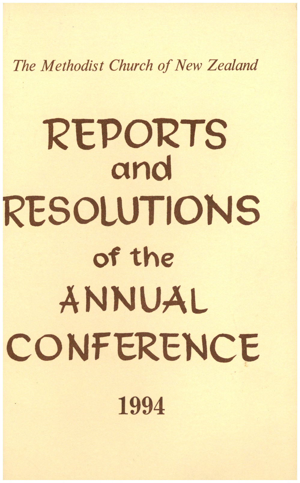 Methodist Church of New Zealand Conference Minutes 1994