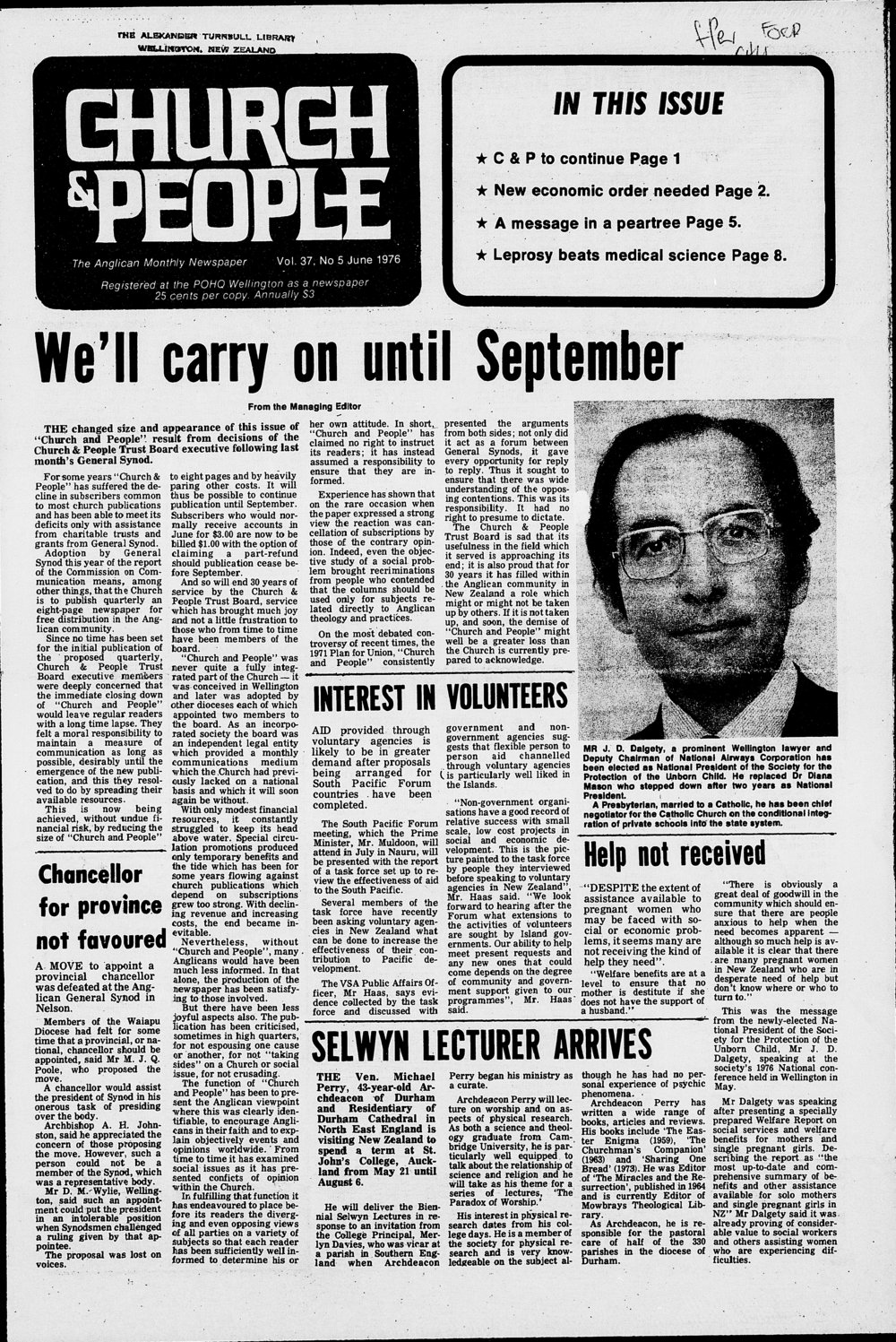 Church &amp; People: June 1976