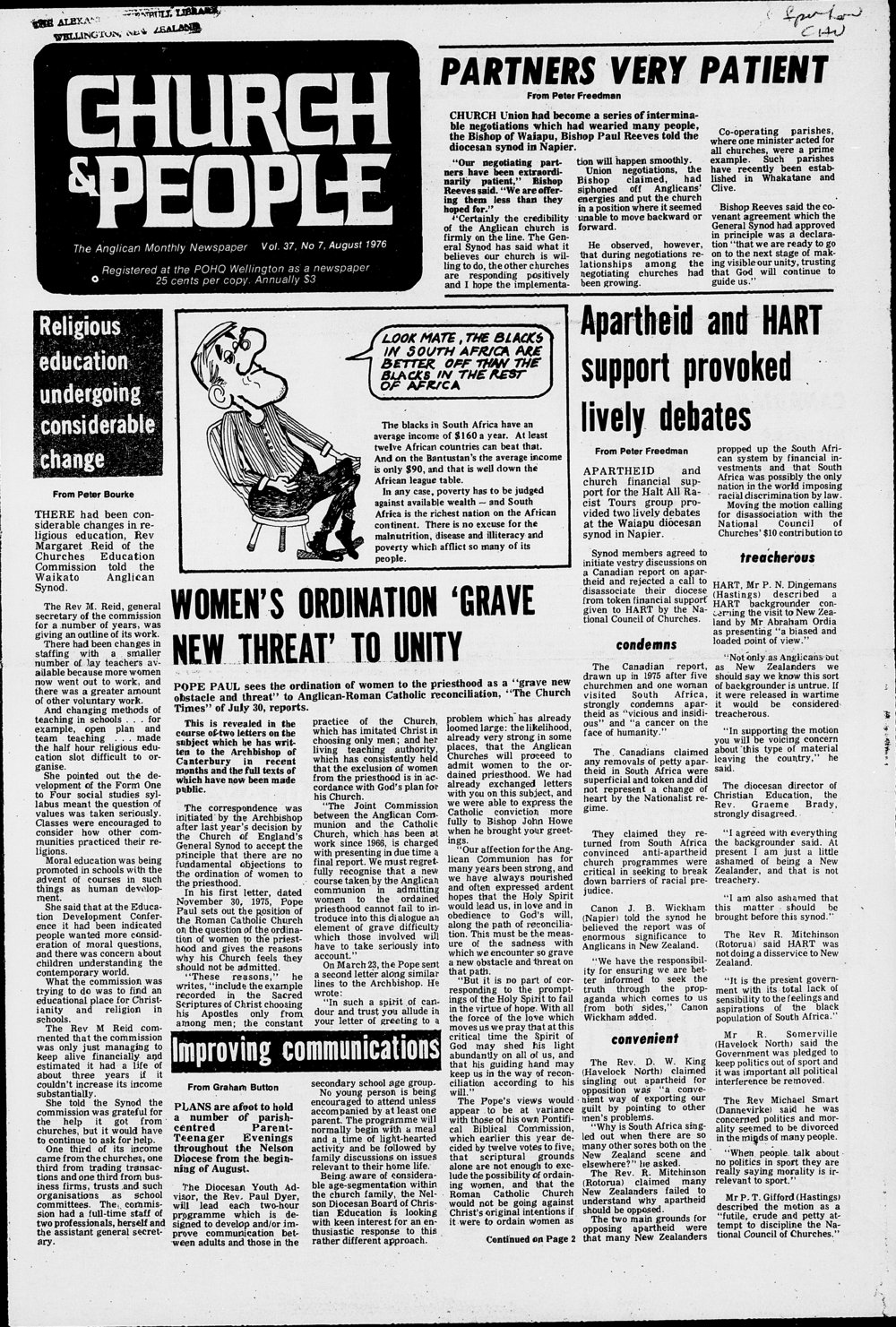 Church &amp; People: August 1976