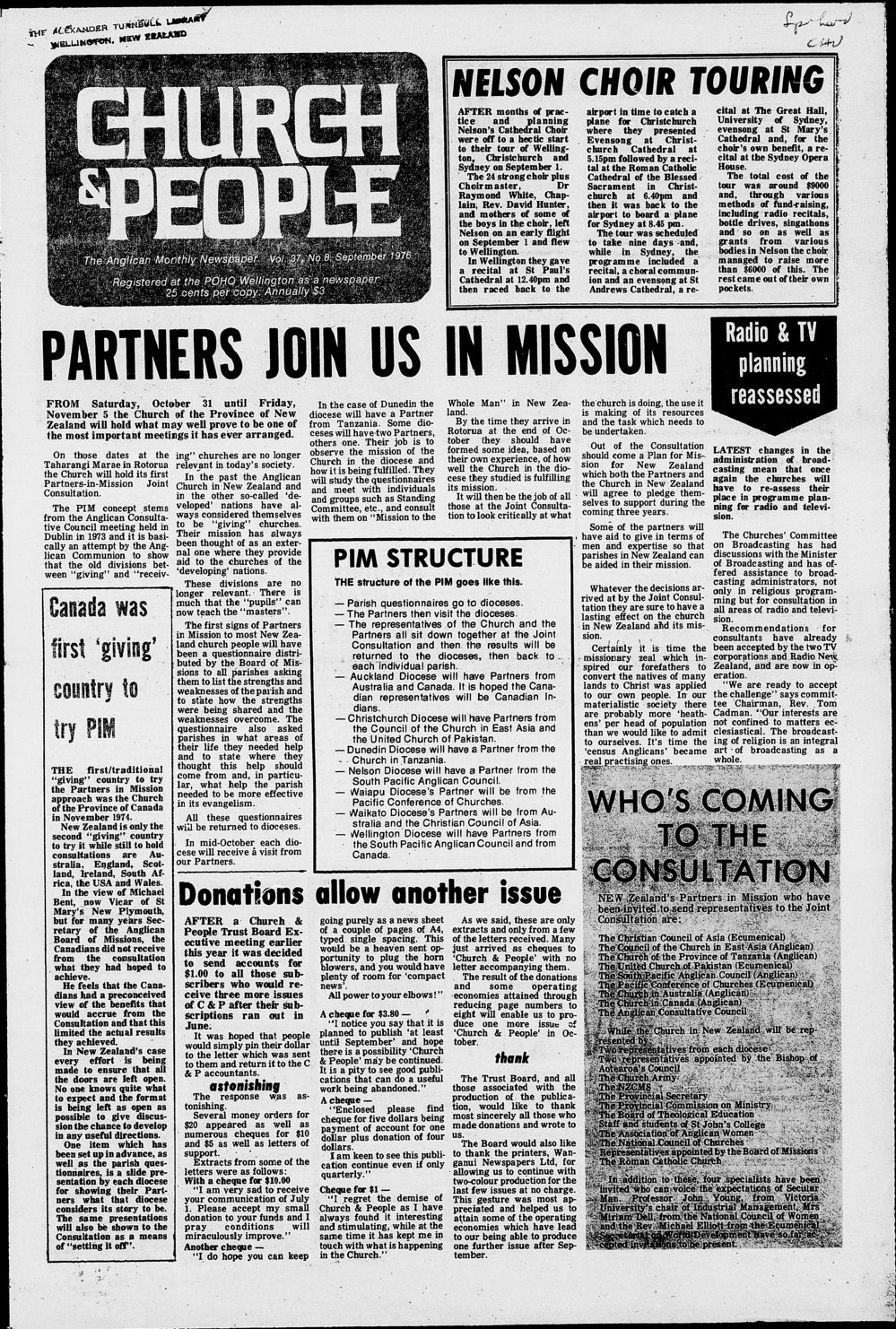 Church &amp; People: September 1976