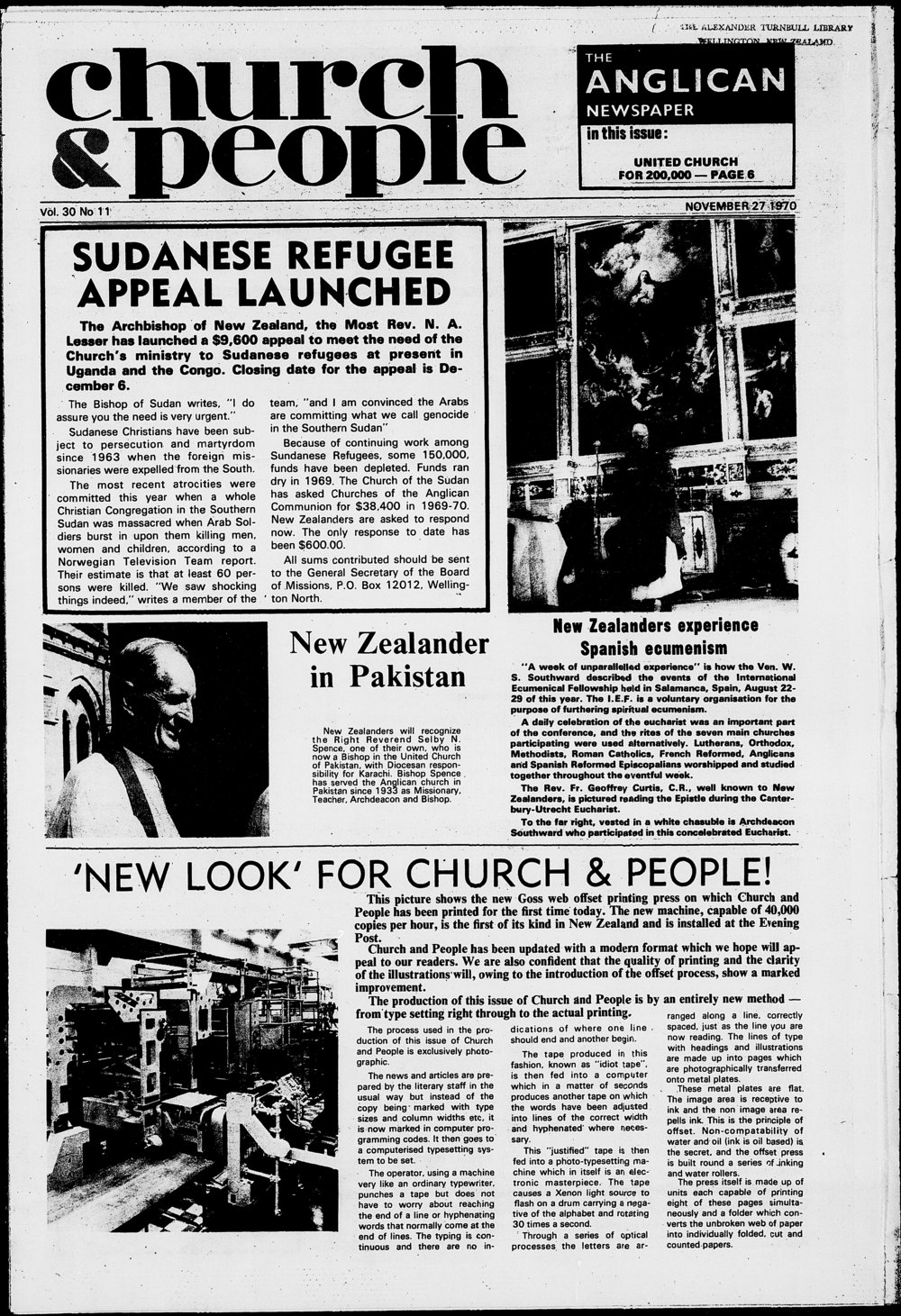 Church &amp; People: 27th November 1970