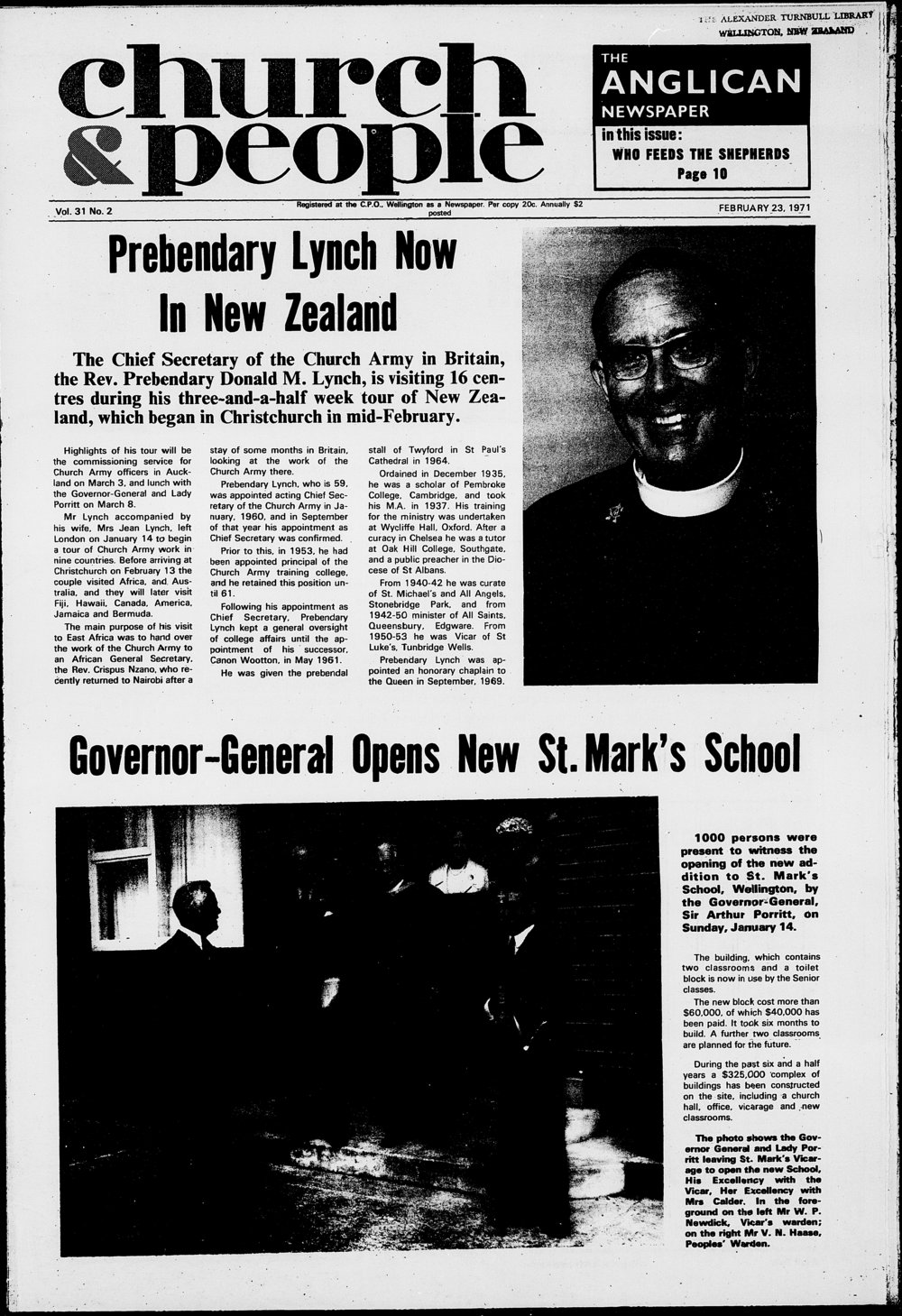 Church &amp; People: 23rd February 1971