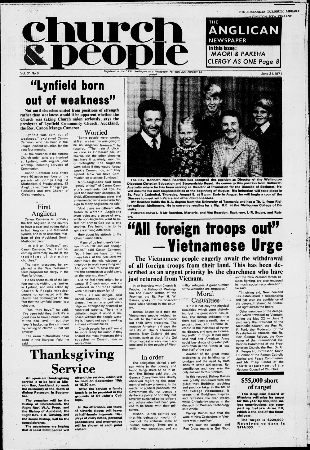 Church &amp; People: 21st June 1971