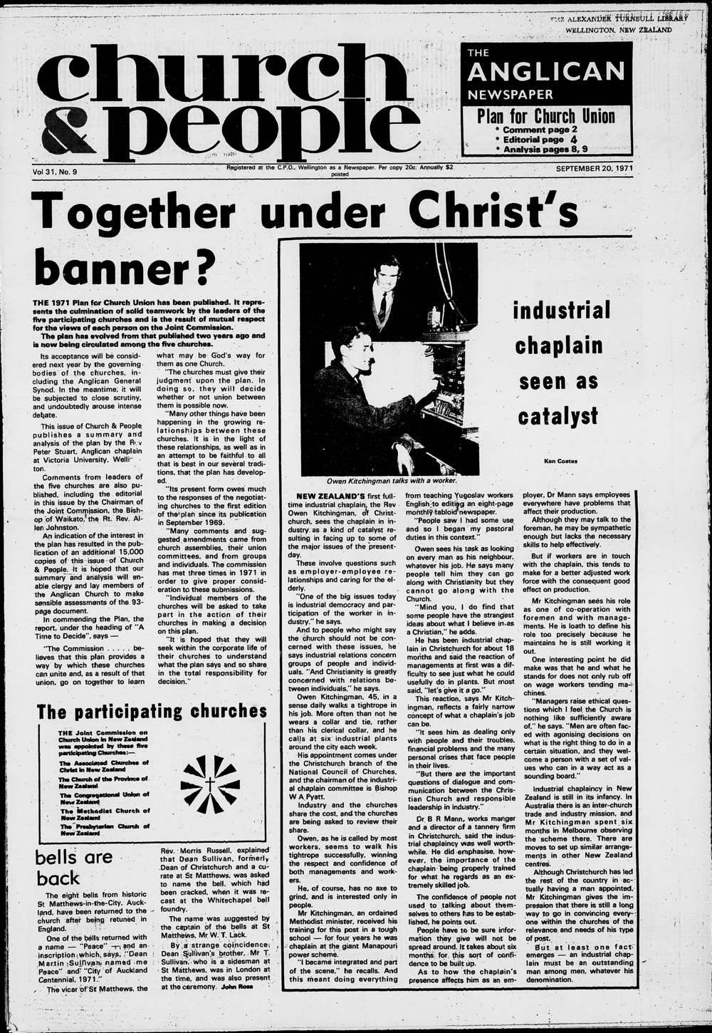 Church &amp; People: 20th September 1971