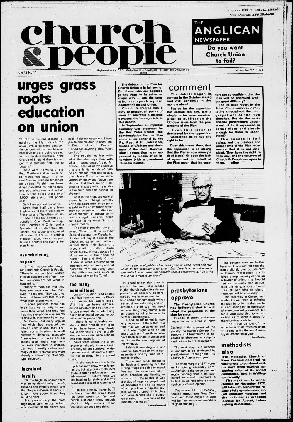 Church &amp; People: 22nd November 1971