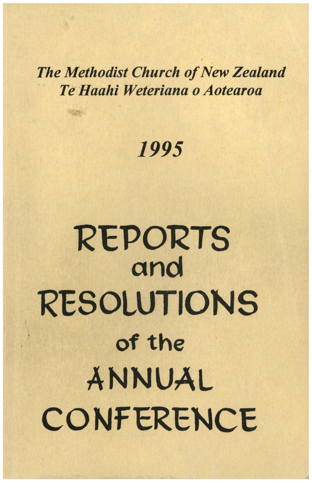 Methodist Church of New Zealand Conference Minutes 1995