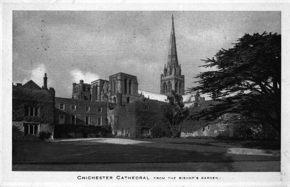 Chichester Cathedral from the Bishop's garden.