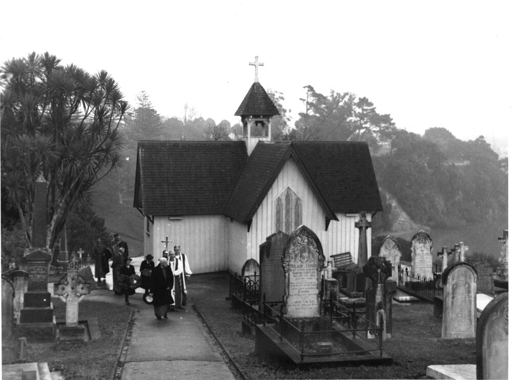 St Stephen's Holy Trinity Anglican Church, Otahuhu, Auckland Church, Judge's Bay, Auckland.  On the occasion of the Centenary of the Constitution