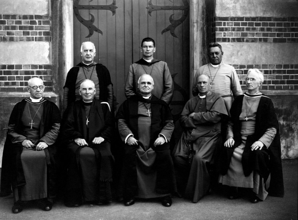 Bishops of New Zealand with Archbishop Averill in front centre