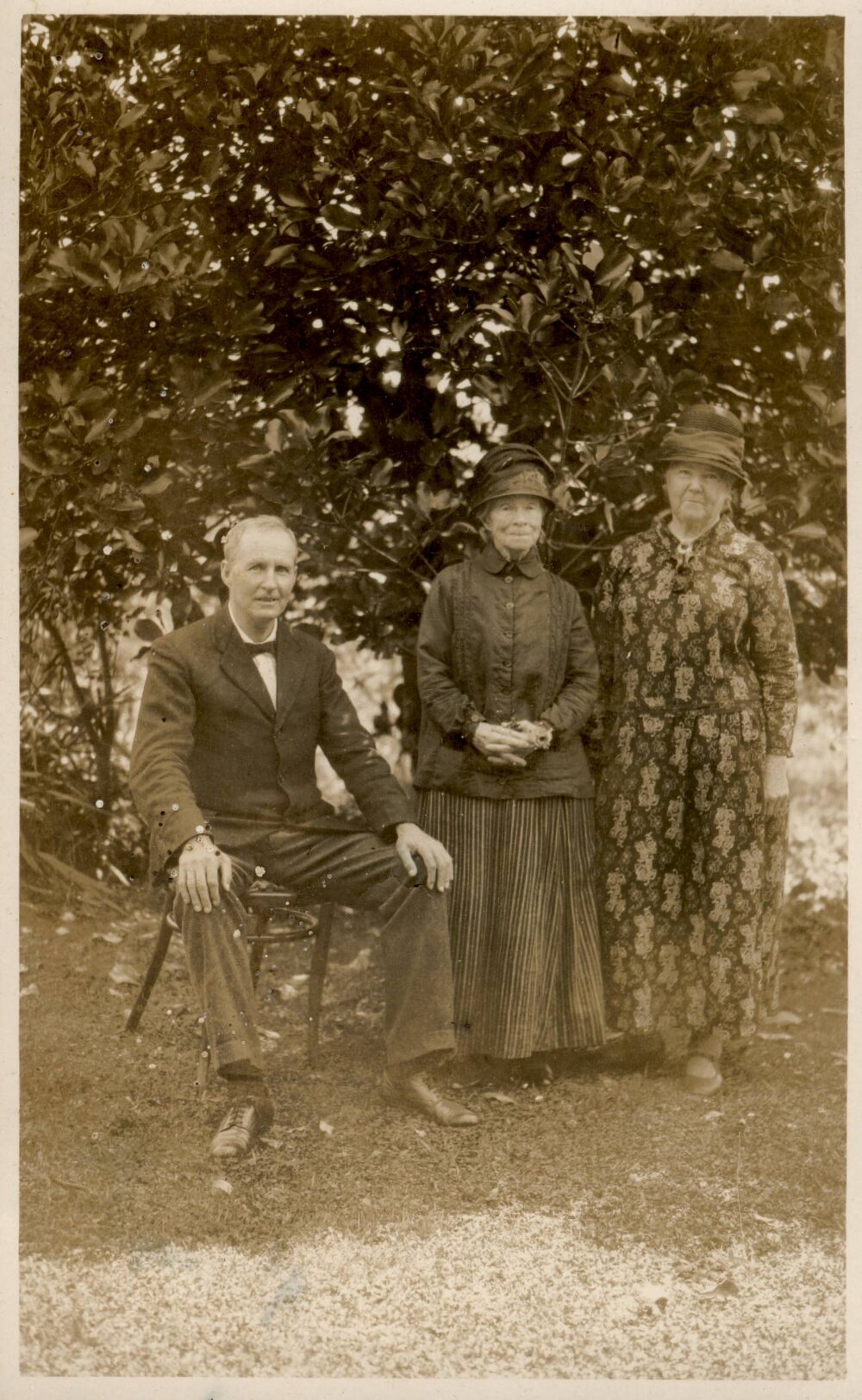 Outdoor group portrait, unidentified