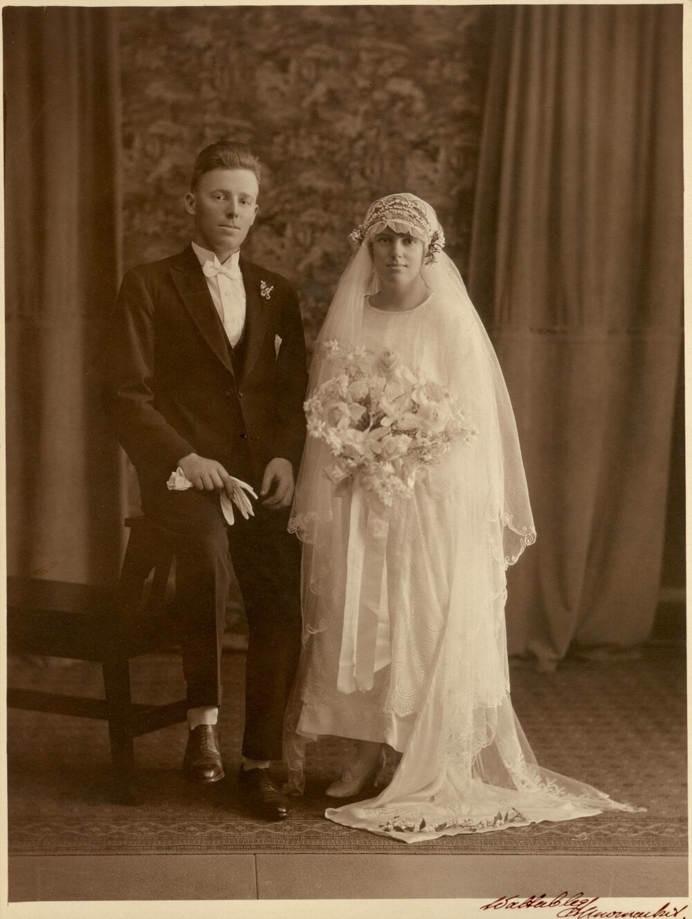 Wedding portrait, unknown couple