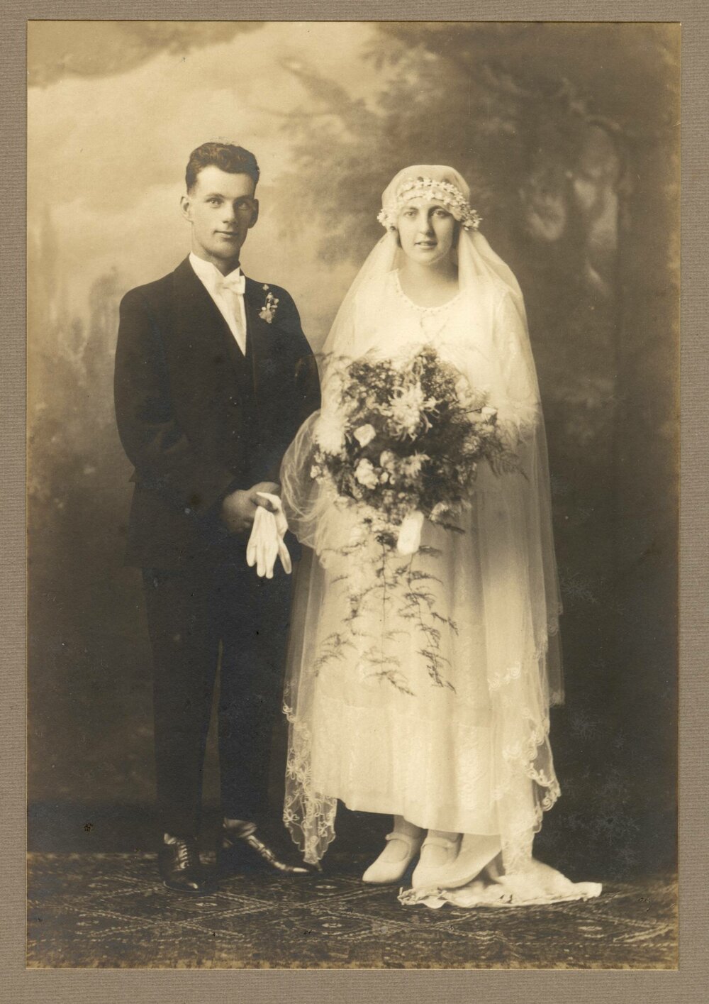 Wedding portrait, unknown couple