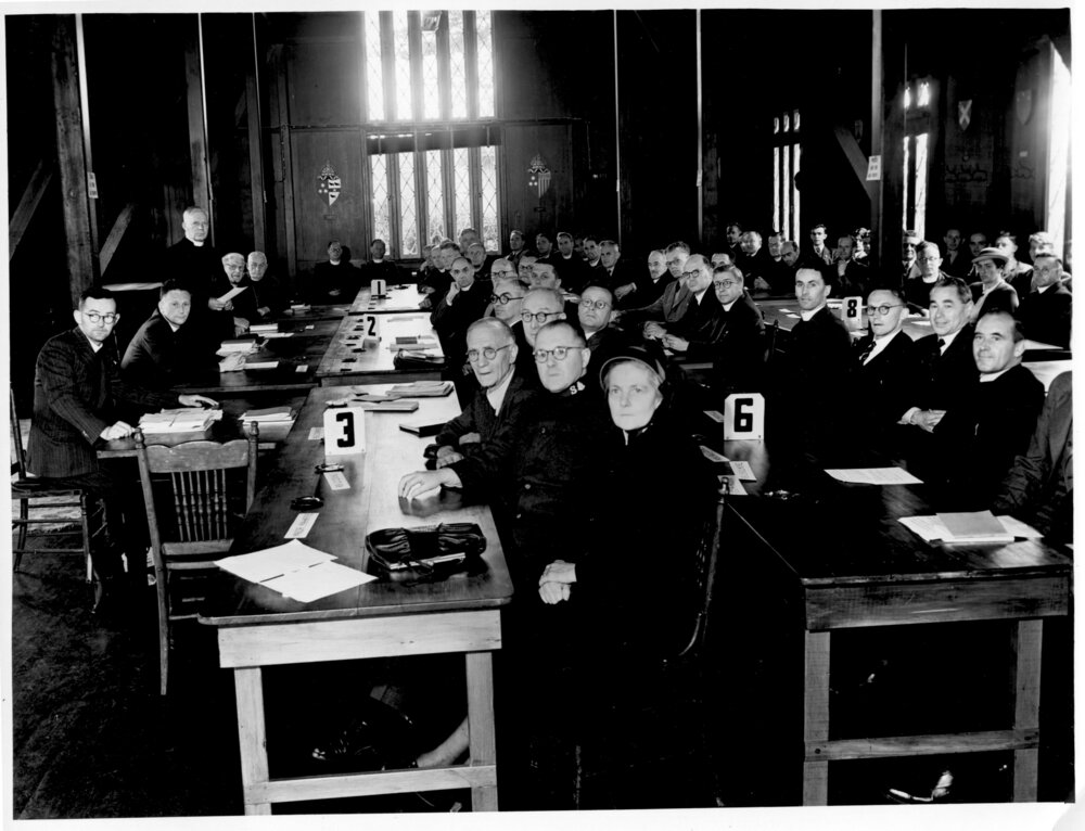 Ecumenical meeting in the Selwyn Library, Parnell