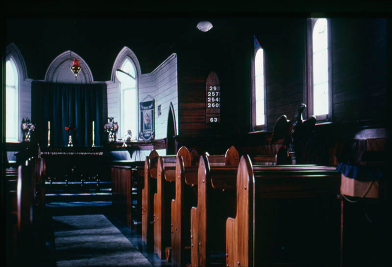 St. Saviour's Anglican Church Kaitaia:  interior looking towards the altar