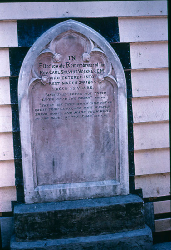 Volkner's gravestone