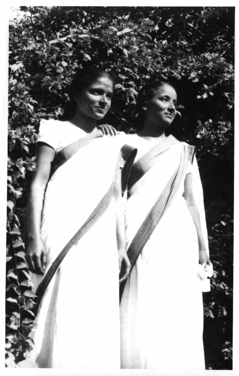 Two Indian young women in sari