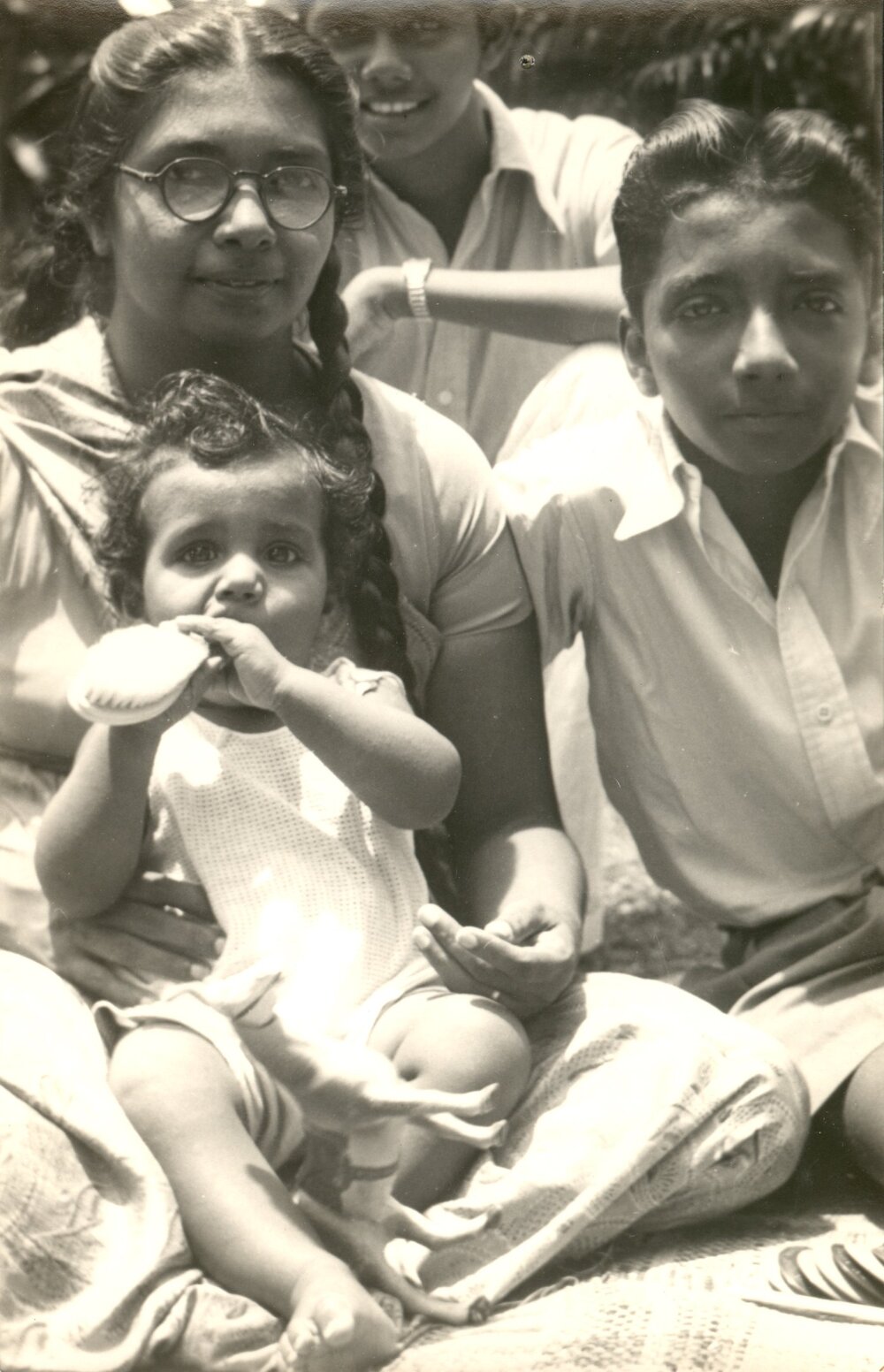 Indian woman with children