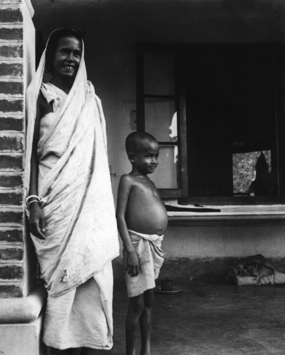 Indian woman and child