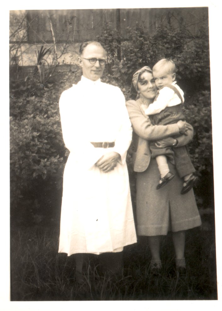 Man, woman and child, in Darjeling. October 1948. 