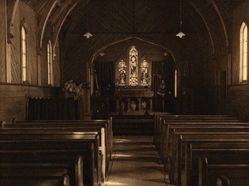 Interior of St Luke's Church Spring Creek, Diocese of Nelson