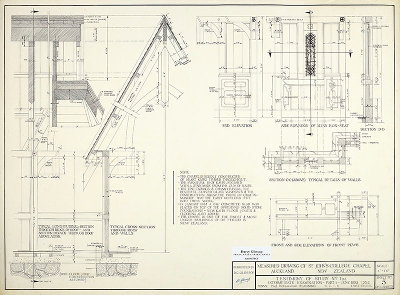 St John's College Chapel measured drawings