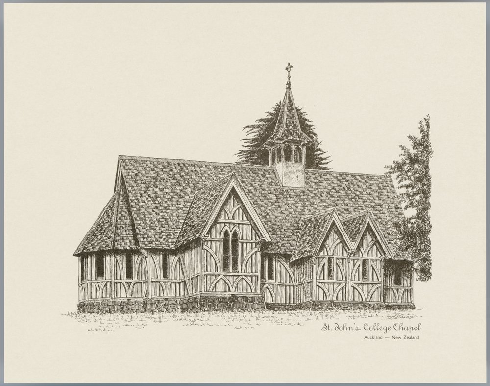 St John's College Chapel drawing