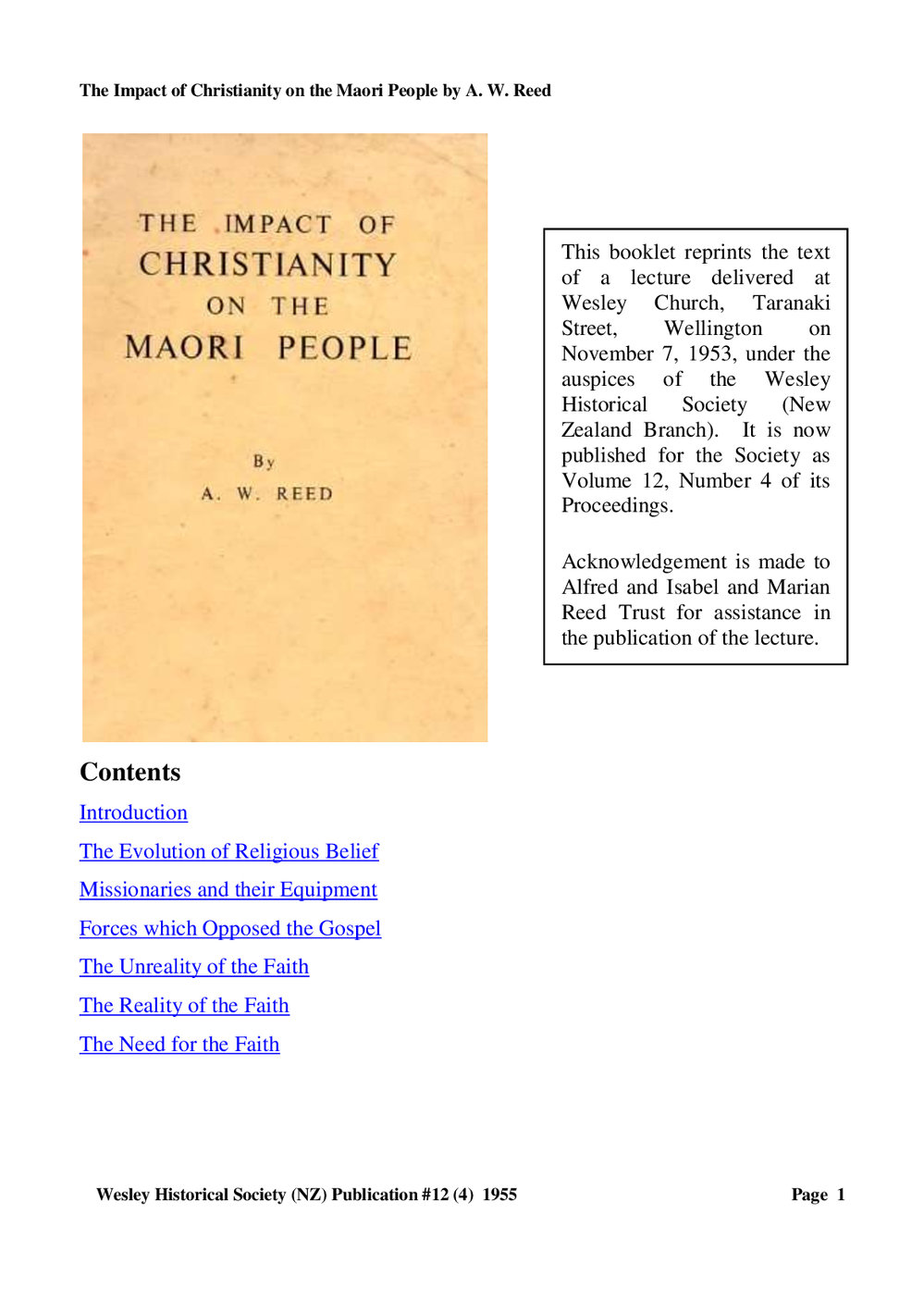 12 (4) Impact of Christianity - Wesley Historical Society Proceedings
