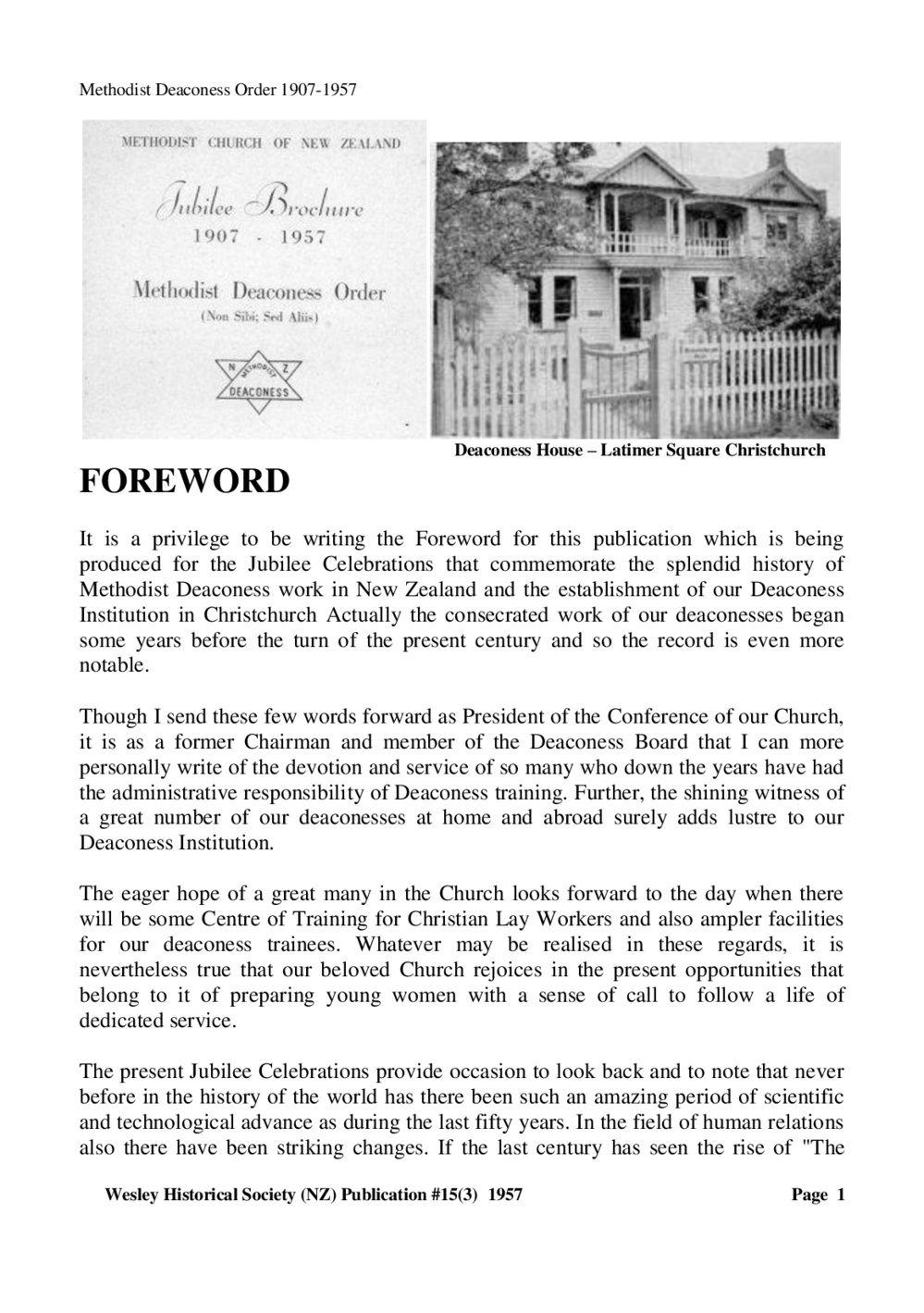 15 (4) Deaconess House - Wesley Historical Society Proceedings