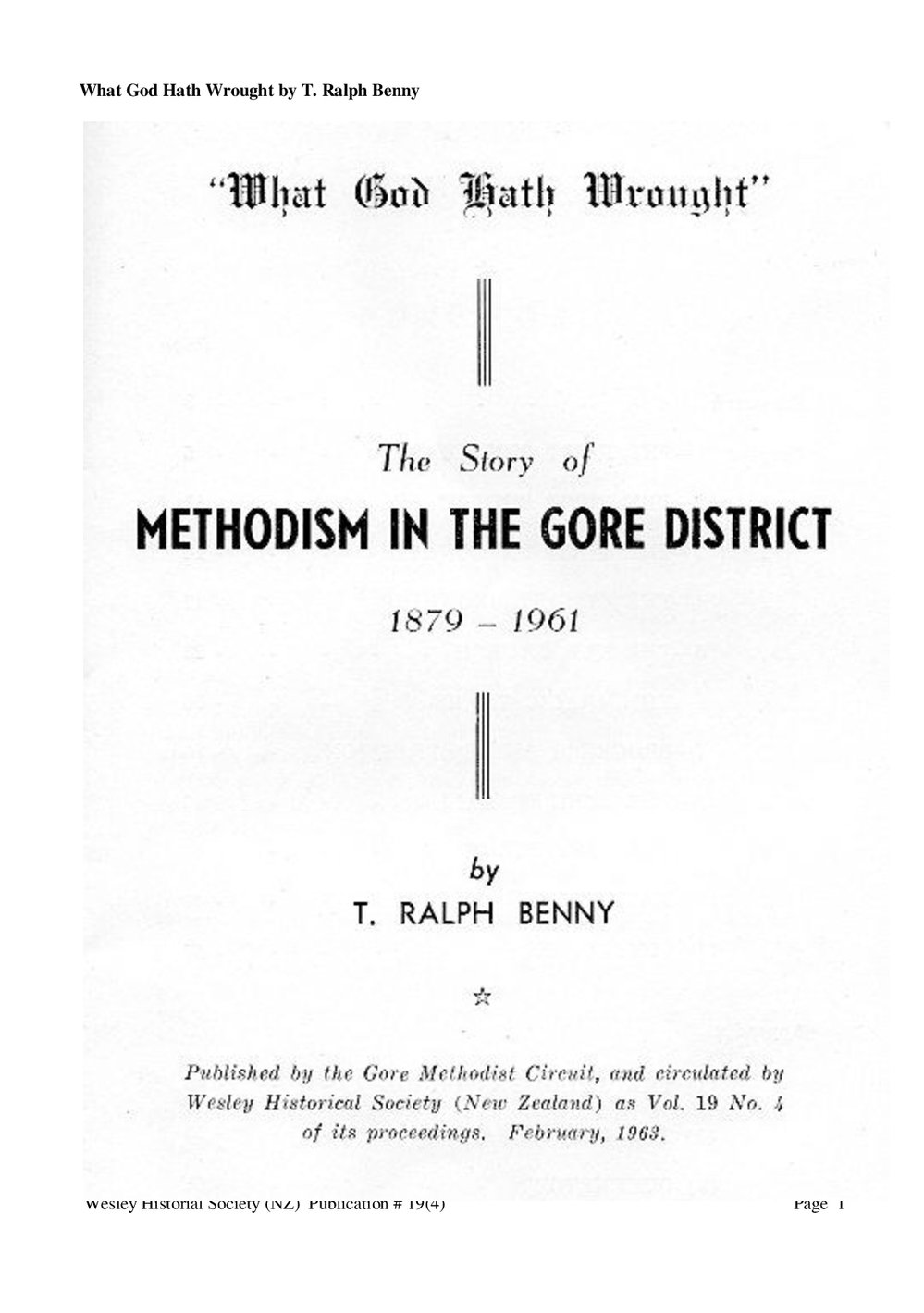 19 (4) What God Hath Wrought - Wesley Historical Society Proceedings