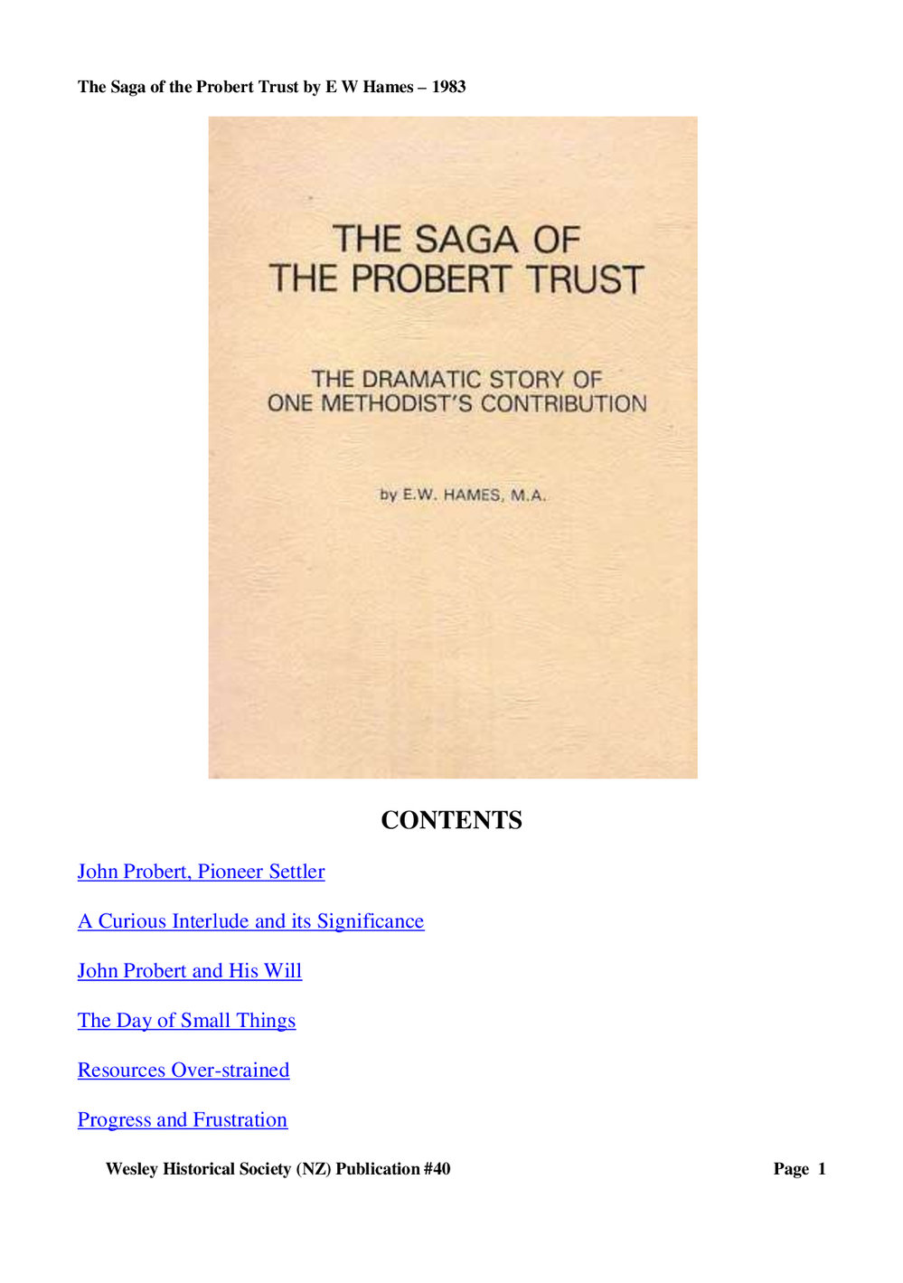 40 Probert Trust - Wesley Historical Society Proceedings